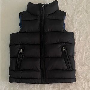 GAP Black Puffer Vest with Metal Zipper Pockets SZ 4/5